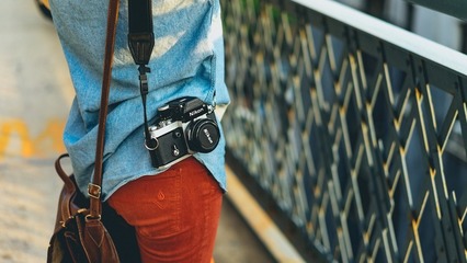人, 相机, 袋, 旅行, 摄影